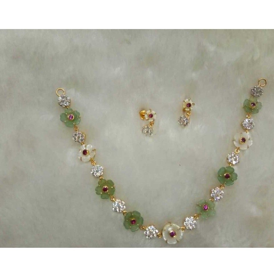 Designer 916 Gold Ladies Necklace Set