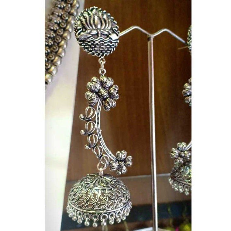 Fancy Designer Brass Earring