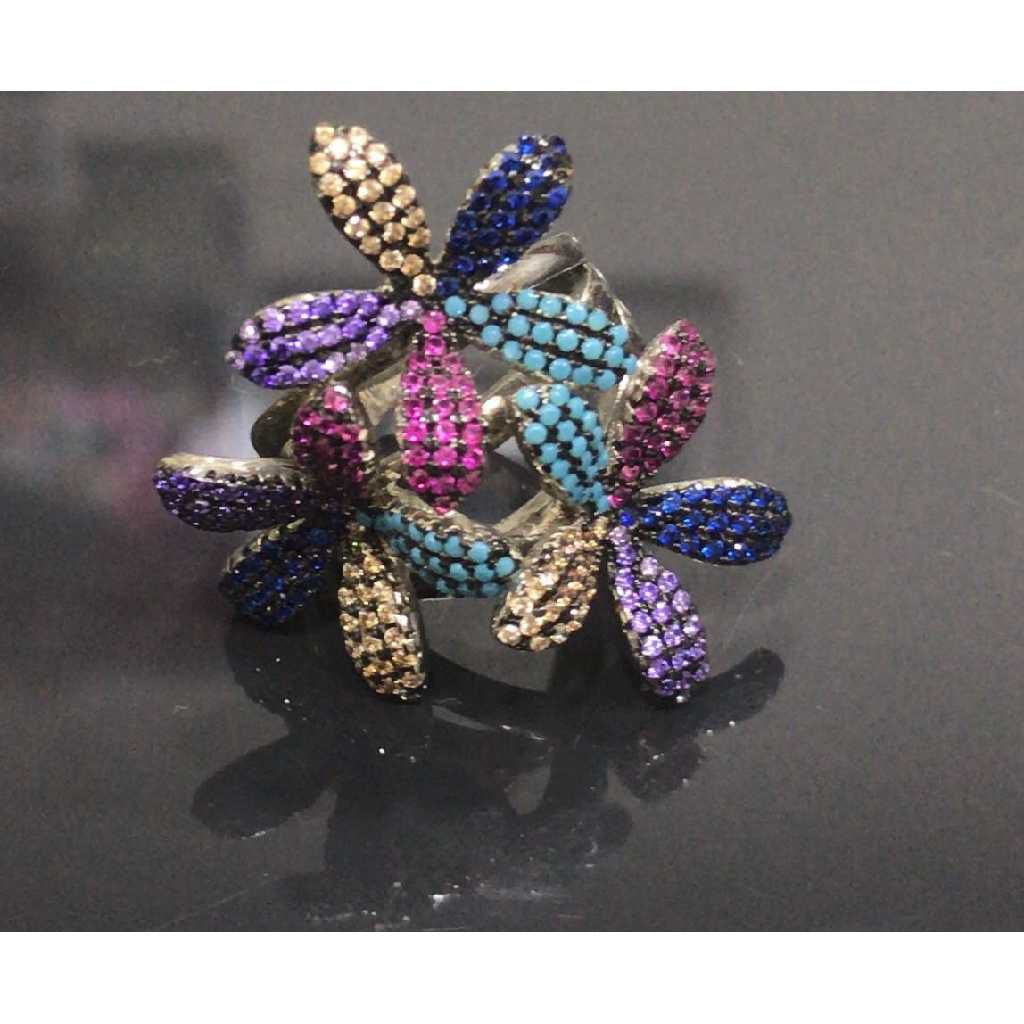ColorFull Silver Fancy Ladies Ring