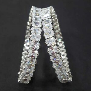 925 Silver Swarovski Stones Bangle