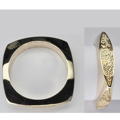 916 Gold CNC Antique Bangles