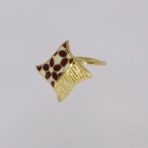 Antique 916 Gold Meenakari Ladies Ring