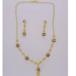 Fancy 916 Gold Fancy Ladies Necklace Set