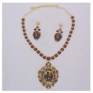 916 Gold Traditional Style Ladies Necklace Set