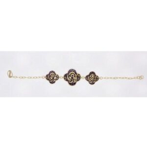 Flower Pattern 916 Gold MinaKari Ladies Bracelet