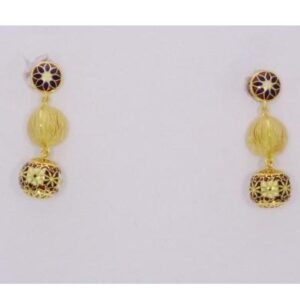 Classic 916 Gold Meenakari Earrings