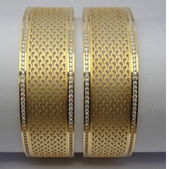 916 Gold CNC Laser Cutting Ladies Bangles
