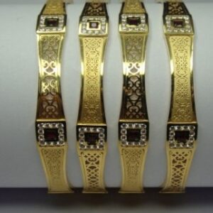 916 Yellow Gold Ladies Bangles Set