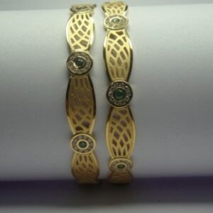 916 Gold CNC Fancy Bangles