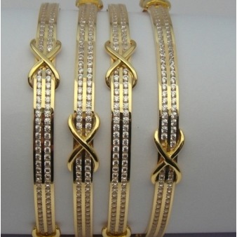 Designer 916 Gold CNC Bangle