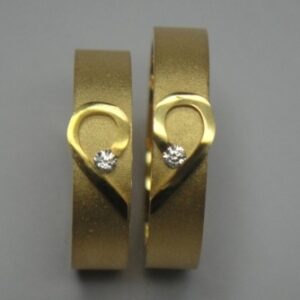 916 Gold Couple CNC Love Band