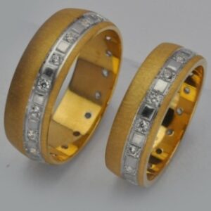 916 Gold Couple CNC Wedding Ring