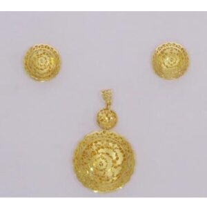 916 GOLD CNC TRADITIONAL PENDANT SET