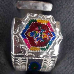 Silver Traditional Indian Bharwadi Kada