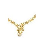 22K / 916 Gold Designer CZ Bridal Casting Necklace