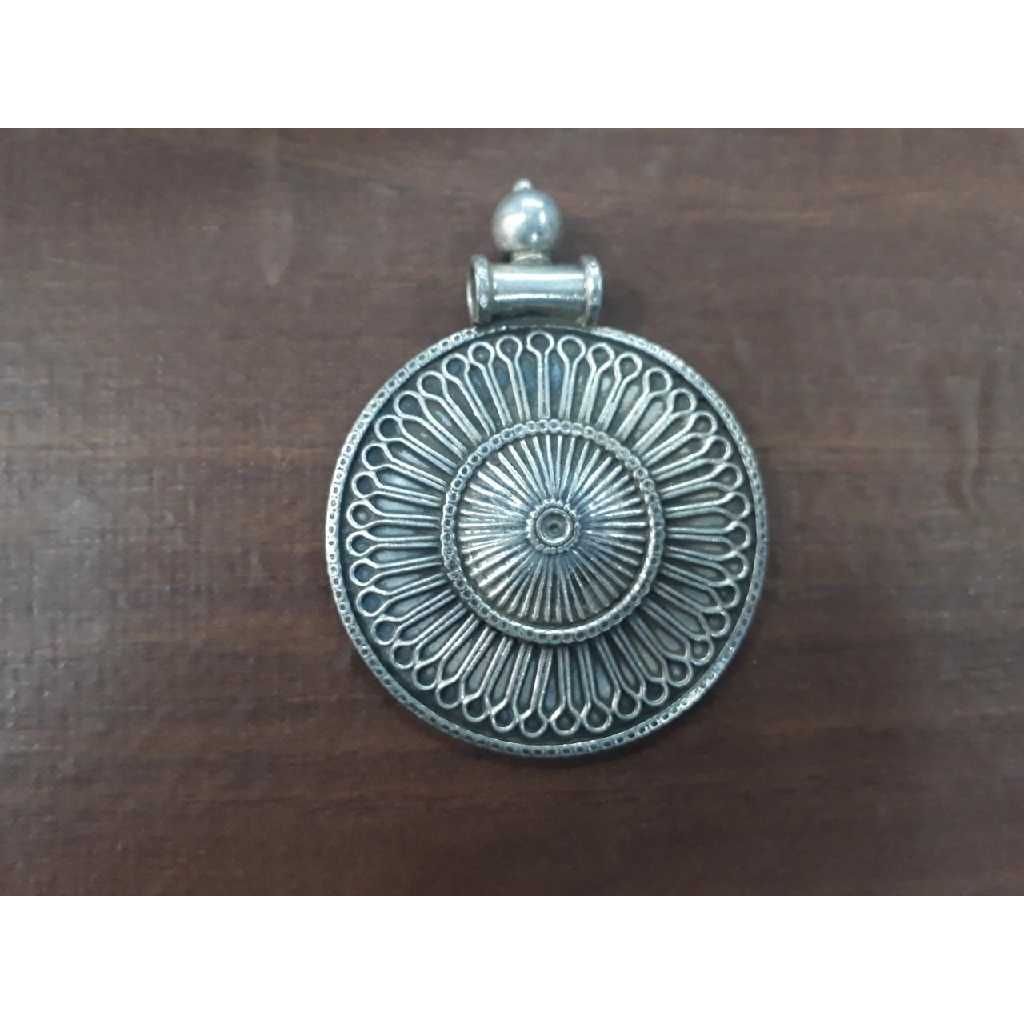 Round Silver Designer Pendant