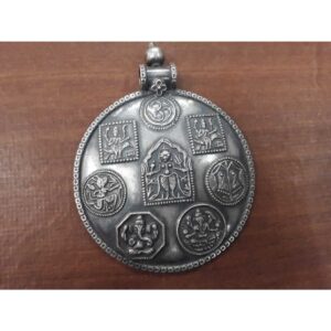 Silver Religious Designer Round Pendant