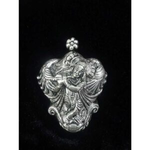 Silver Designer Krishna Pendant