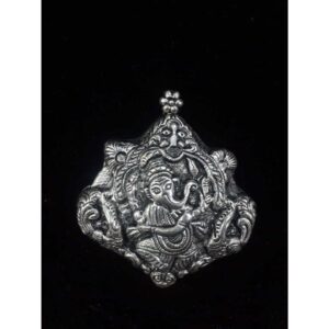 Silver Designer Ganesha Pendant