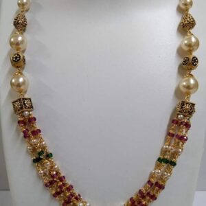 Gold long necklace