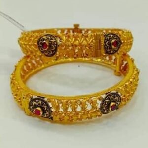 22Kt gold Kalkatti Design Bangle Kada