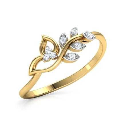 22KT Gold Attractive Flower Design Ladies Ring
