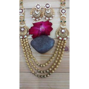 916 Fancy Gold Mala 3 Layer