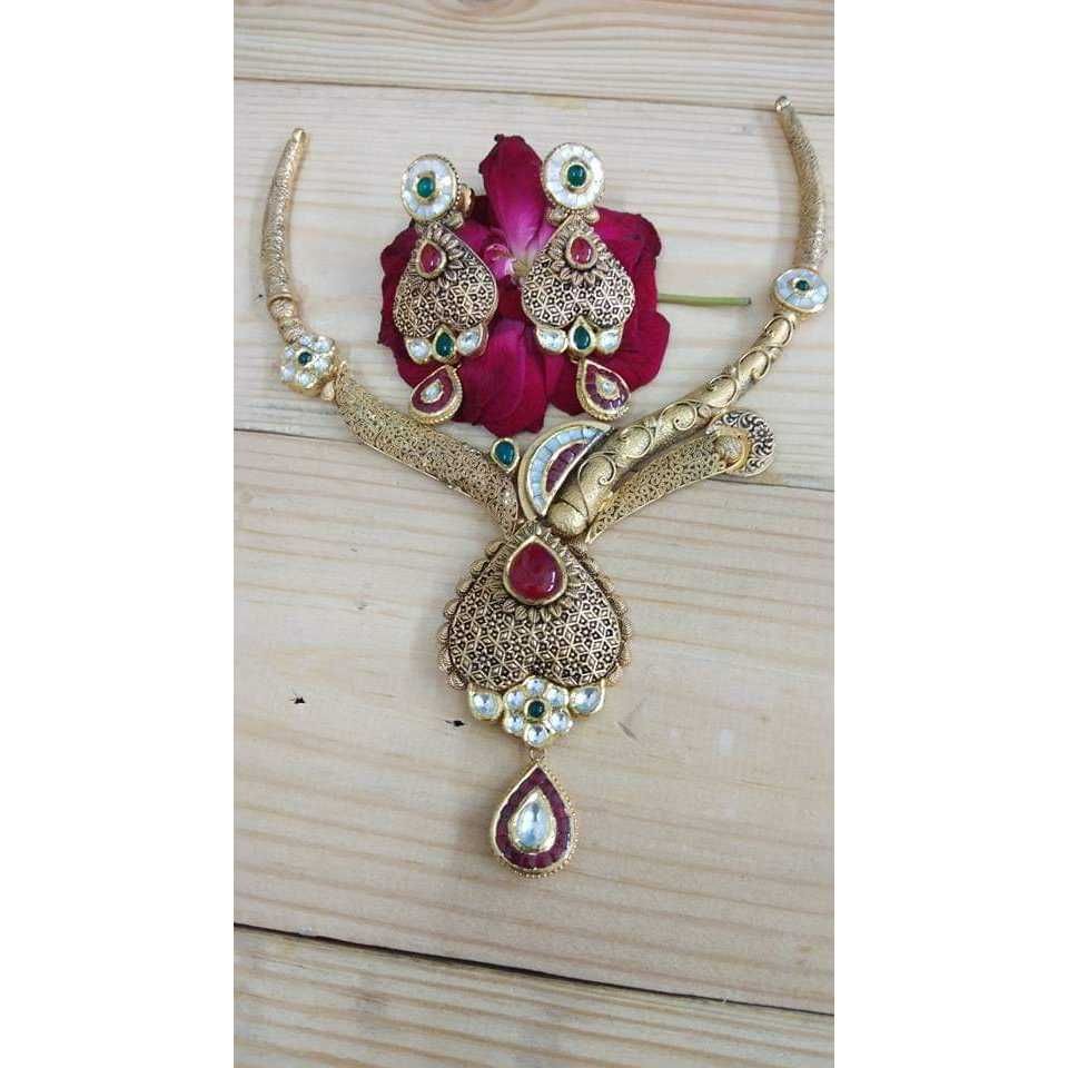 916 Gold Fancy Necklace Set