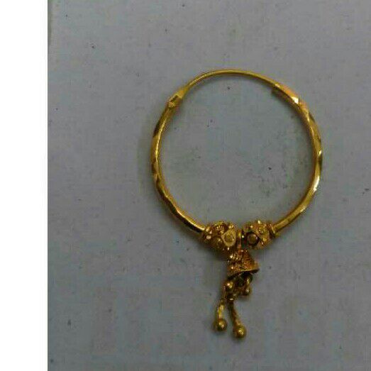 18KT Gold Designer Round Earrings