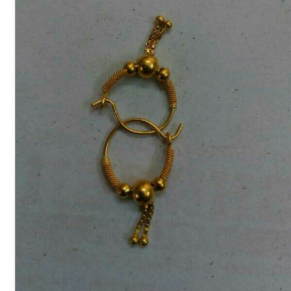 22K / 916 Gold Moti Round Ladies Bali