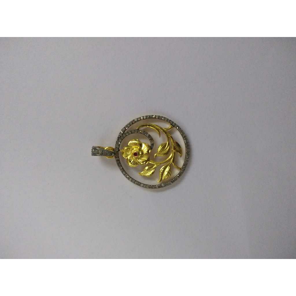 Sterling Silver 925 Victorian Indian Ladies Prong Pendants