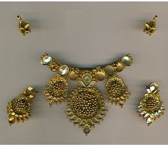 22K/916 Gold Antique Pendant Set
