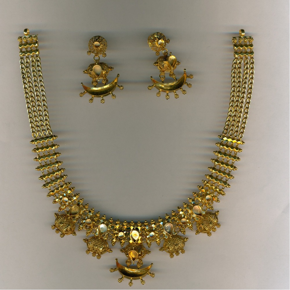 916 Gold Antique Necklace Set