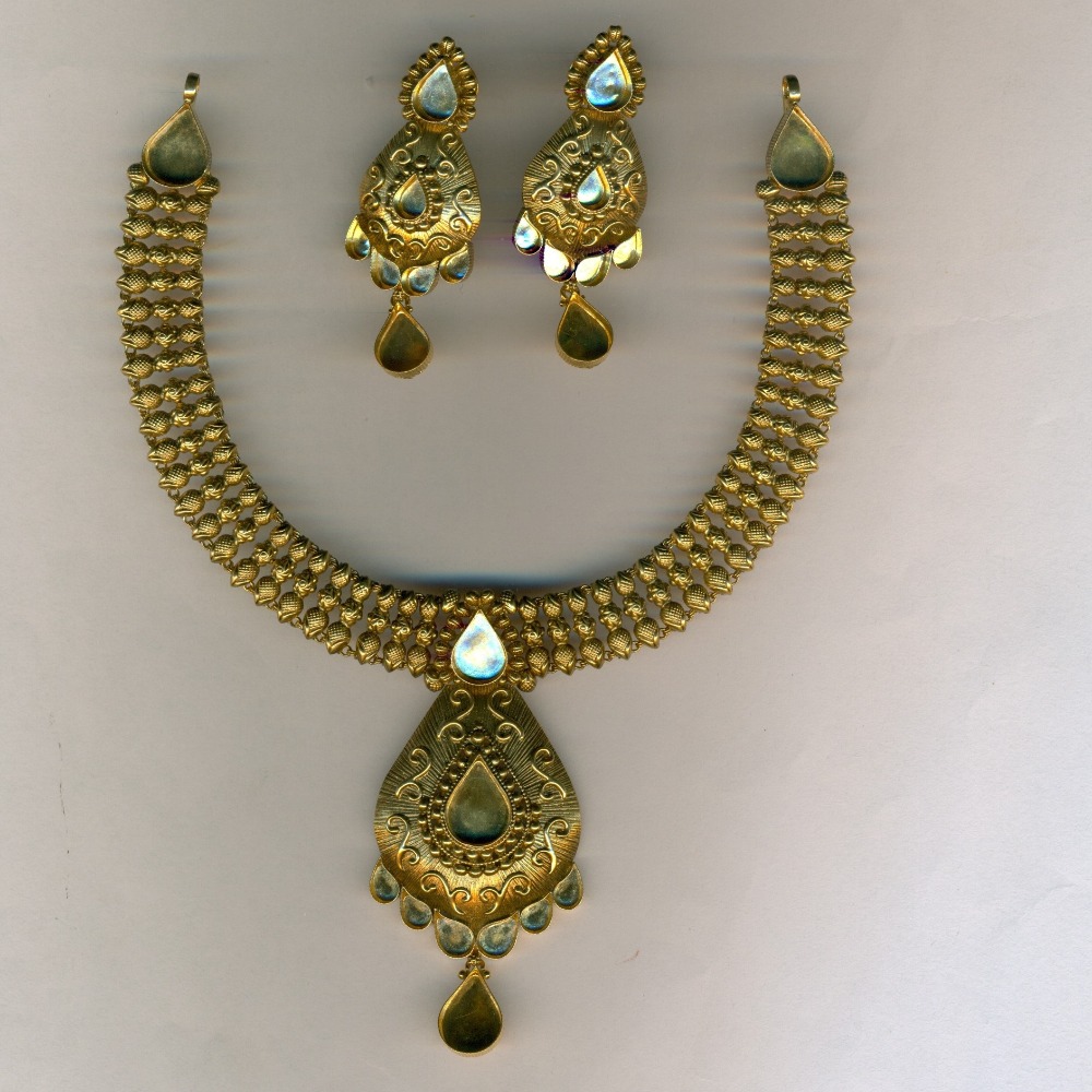 916 Gold Antique Attractive Necklace Set
