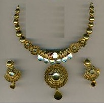 22K / 916 Gold Round Antique Necklace Set
