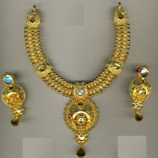 Antique 916 Gold Necklace Set