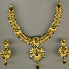 22K/916 Gold Antique Ladies Necklace Set