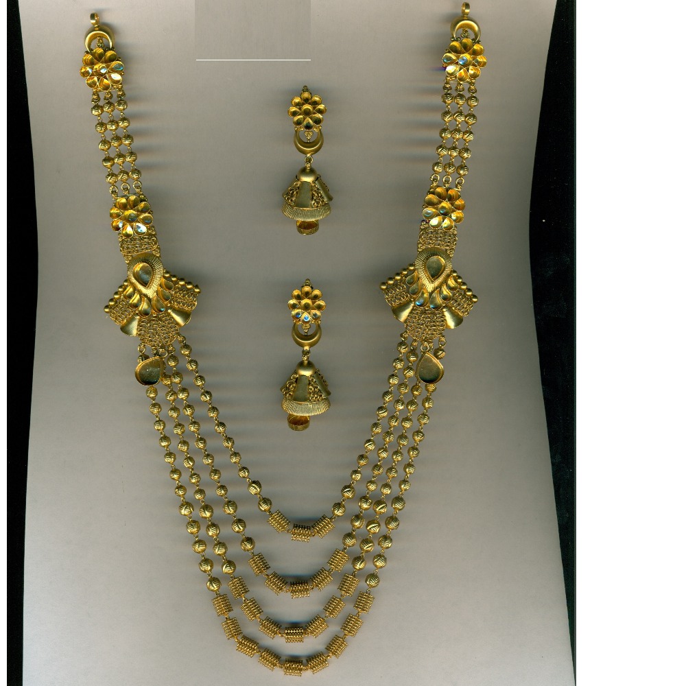 22KT Gold Antique Ladies Necklace Set