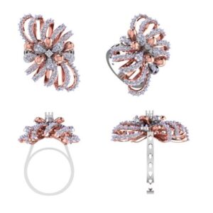 Attractive Rose Gold Diamond Ring