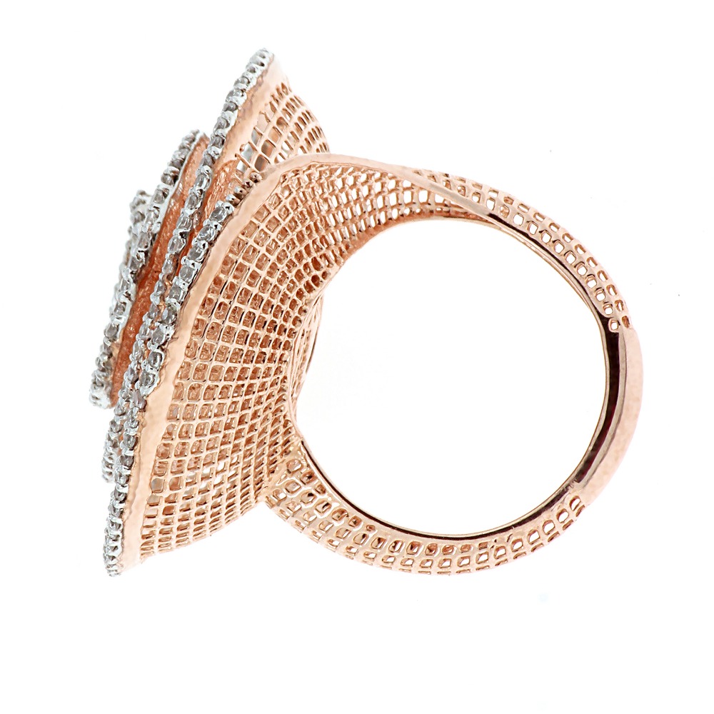Light Weight Ladies Round Diamond Ring ( Pieces ) - Image 4