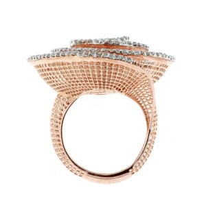 Light Weight Ladies Round Diamond Ring ( Pieces )
