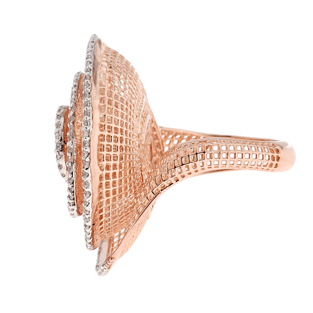 Light Weight Ladies Round Diamond Ring ( Pieces ) - Image 2