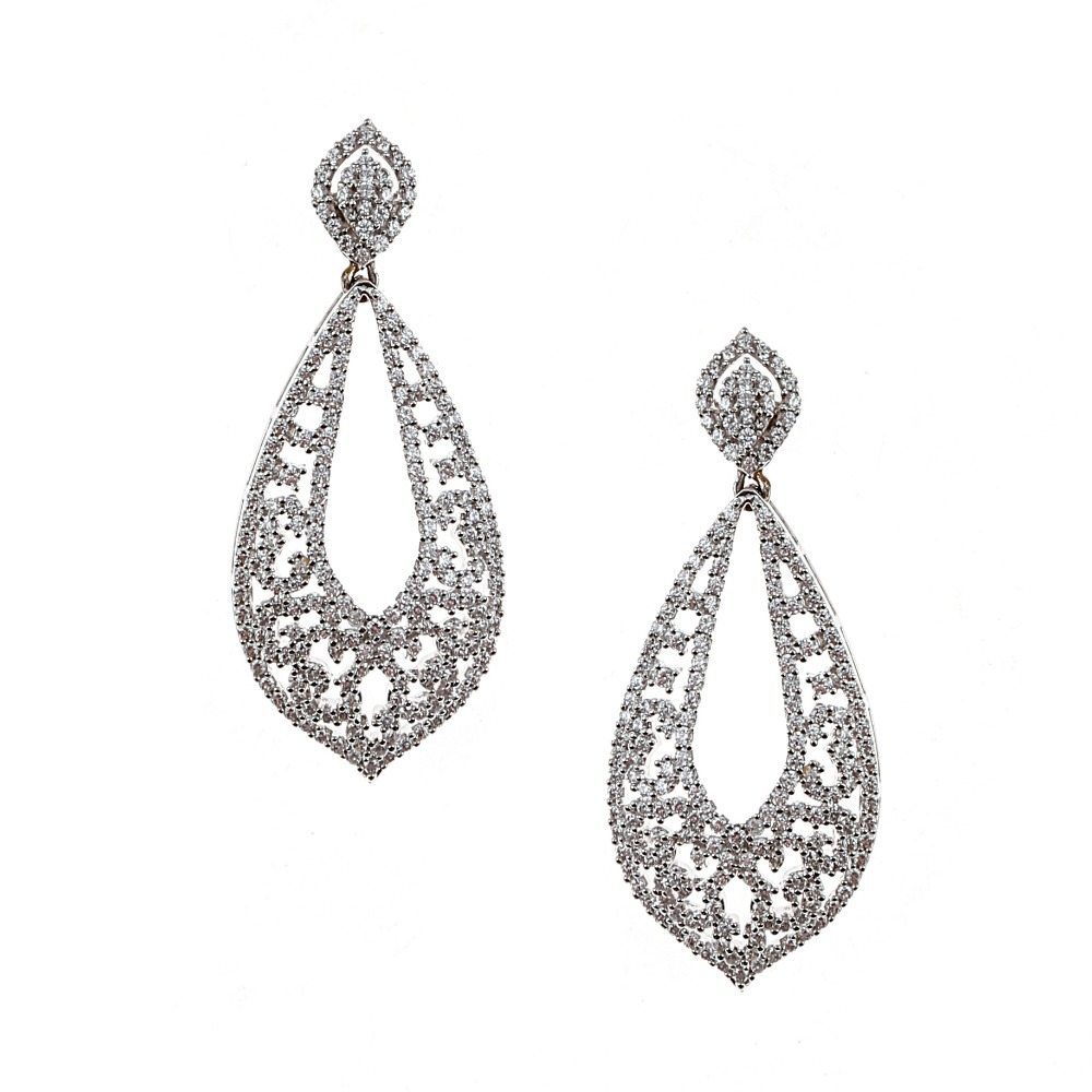 Attractive Diamond Long Earrings