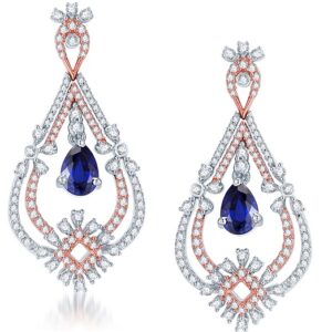 Designer Diamond Vertical Earring