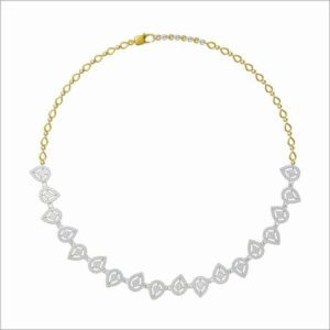 Attractive Gold Fancy Diamond Necklace