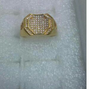 Brass Yellow Classic AD Unique Ring