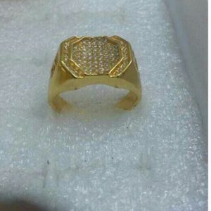 Brass Yellow Classic AD Unique Ring