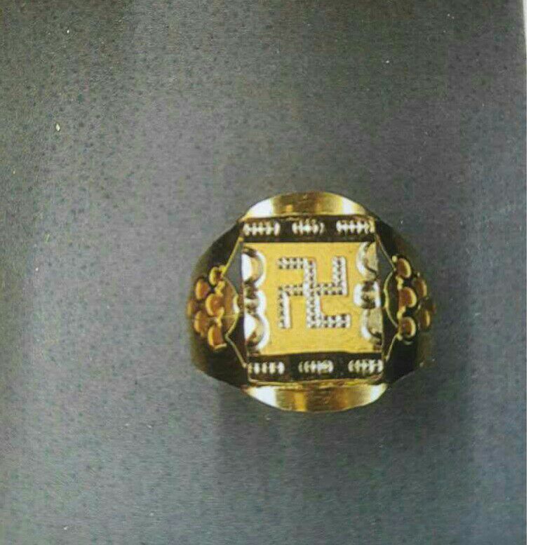 916 Gold Designer Om Ring