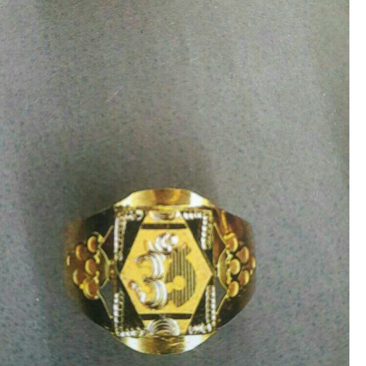 22K / 916 Yellow Gold Gents Om Ring