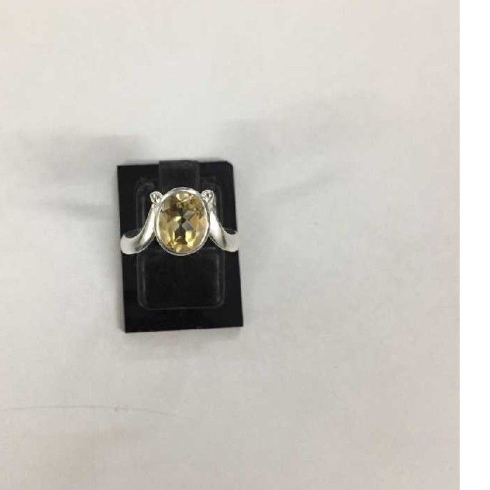 Natural Citrin Silver Ring